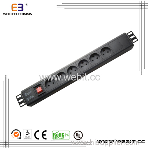 1.5U Denmark series PDU with switch