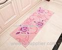 Rectangular fashion comfortable Microfiber Floor Mat , pink office floor mat