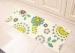 White Dandelion flowers style Anti-slip printed floor mats for Home decoration in kitchenroom , 451