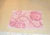 Pink modern rose flowers hand tufted rugs anti slip bath mat for Home decoration