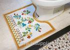 Pastoral style Slip-resistance customized brown Toilet Floor Mat for bath room