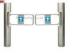 Security Automatic Cylinder double swing gate For Supermarket