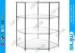 Bulk Storage 3 Tiers Mobile Wire Shelving Corner Units with Three Shelves