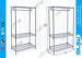 Chrome Plated Mobile Wire Shelving With Clothes Rail , Carbon Steel