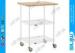 Custom 3 Tiers Chrome Wire Shelving Flat Shelf Trolley , 100kg / Layer