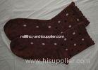 Autumn / Winter Womens Wool Socks Polyester Jacquard Warm Knitted Acrylic