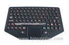 Red illunitaed panel mounted silicone industrial ergonomic touchpad keyboard with USB , PS2
