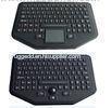 Stand alone industrial illuminated keyboard with trackball black color