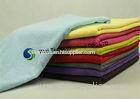 Red Pink Lime Green Microfiber Bath Towels , Solid Color Bath Towels