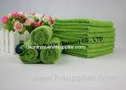 100% Polyester Microfiber Green Bath Towels , Durable for Bathroom