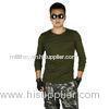 Army Green Cotton Mens Cargo Shirt In Spring / Autumn / Winter