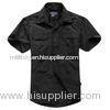 Military Short Mens Cargo Shirt , Olive Green Casual Outdoor Shirt