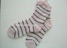 Angora Wool Stripe Terry-loop Socks , Thich Winter Mens Socks with Single Needle