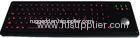 Backlight Black Stainless Steel Metal Industrial Keyboard With Trackball , 106 Keys
