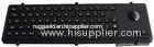 IP65 Metallic industrial metal usb keyboard with trackball liquid proof