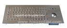 84 Key Washable Industrial Keyboard With Trackball , stainless steel keyboard