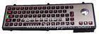 USB port metal industrial robust keyboard with optical laser trackball