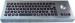 Desktop movable illuminated metal keyboard with integrated trackball IP65