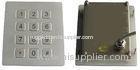 RS232 interface dustproof industrial flat key ATM metal keypad 12 key