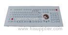 Flat scrachproof industrial membrane keyboard with trackball and functional keys