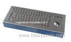 Anti vandal Stainless Steel Metal Industrial Keyboard with Trackball for kiosk