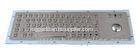 Vandal Proof SS Industrial Keyboard With Trackball , flat key keyboard with 69 Key