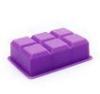 Food Grade Silicone Ice Cube Trays , Purple Square Shape Ice Tray