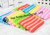 Colorful Striped Microfiber Cleaning Cloth , Microfiber Face Cloth 30*30cm