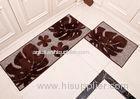 Black monsutera leaf style washable Microfiber mats for home dinning room