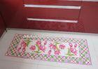 Classical tulip anti slip polyester & cotton mixed printed kitchen mat