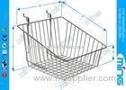 Custom Chrome Metal Supermarket Wire Display Baskets in Black