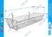 Slatwall Metal Mesh Wire Display Baskets / Chrome Wire Storage Baskets