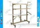 Heavy Duty Metal Clothes Rack in Chrome , Double Upright Clothing Rack