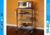 Chrome Plated Wire Shelves Kitchen Cart for Display , Carbon Steel