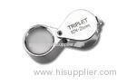 10X Magnification Triplet Jewelry loupe with chromium plating outer casing