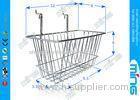 Chrome Slatwall Wire Display Baskets / Wire Mesh Basket for Storage