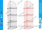 Customized 4 Tiers Mini Grid Display Panels Stand Welded Wire Display Shelf
