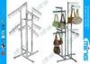 Chrome Handbag Display Rack with 8 Waterfall Arms , Chrome Metal Clothing Rack