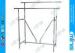 OEM Double Bar Metal Clothing Display Racks with V-Brace in Chrome