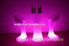 Cleanable Plastic LED Glow Furniture For Bedroom / Illuminated Outdoor Furniture