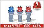 IP67 Waterproof Industrial And Multiphase Power Plugs And Sockets 125A