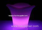 Portable Purple Brightness LED Ice Bucket Plastic Holder Illuminated Wine Pails