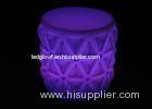 Portable LED Pub Bar Stools Drum Shape Light Up Seat Outdoor For Christmas , Festival