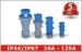 ImpactResistance 230V Industrial Plugs 32 Amp 3 Phase Socket One phase