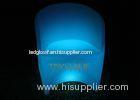 Rechargeable High Back LED Lounge Chair Blue Color / Illuminated LED Bar Furniture