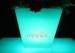 Large Square Glowing LED Flower Pot / Decorative Light Up Flower Pots