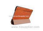 Shock Absorbing Ipad Mini Leather Folio Case with Genuine Leather and Real Wood