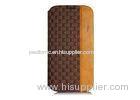Customized Wood Samsung Galaxy S4 Folio Case , Leather Book Style Case For Mobile Phones