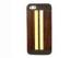 Eco Friendly Stripe Hybrid iPhone 5 Wooden Back Case , Smart Tablet Phones Cover