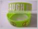 Green Rubber Silicone Energy Bracelet personalized With Debossed Logo